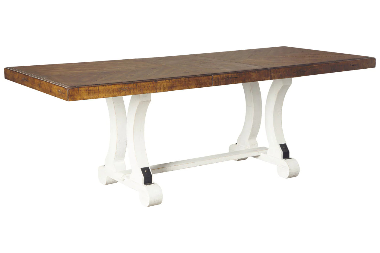 Valebeck White/Brown Dining Table