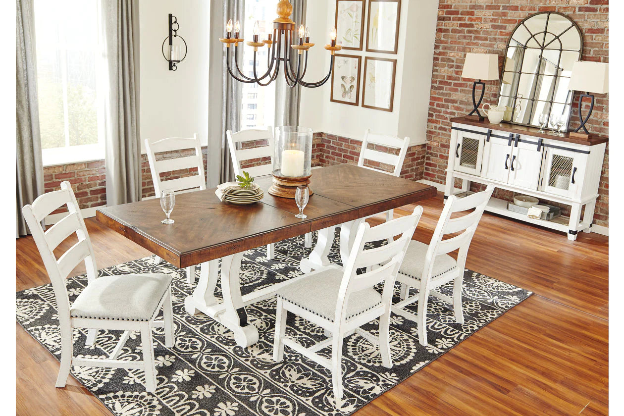 Valebeck White/Brown Dining Table