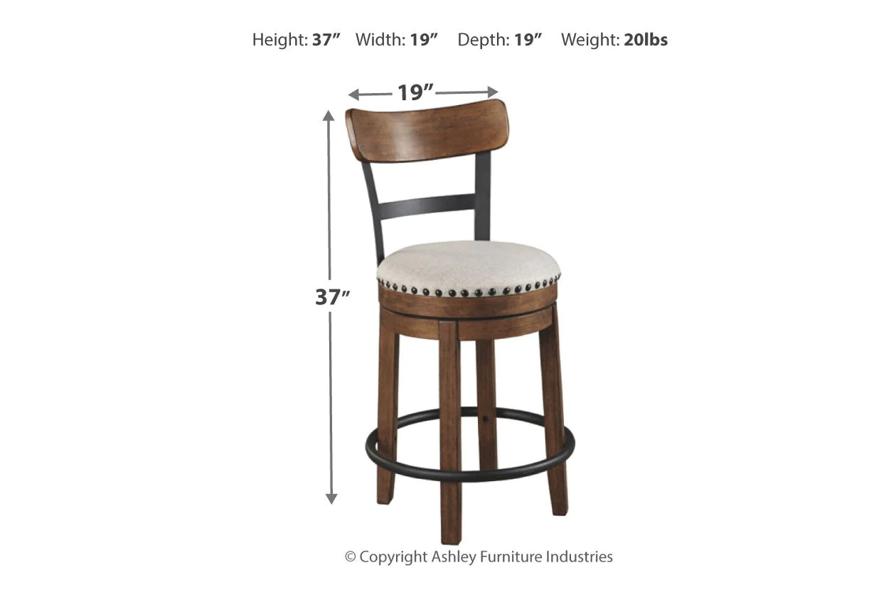 Valebeck White/Brown 5-Piece Counter Height Set