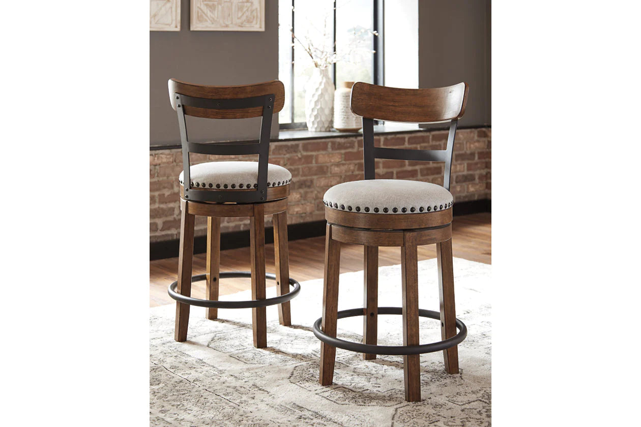 Valebeck White/Brown 5-Piece Counter Height Set