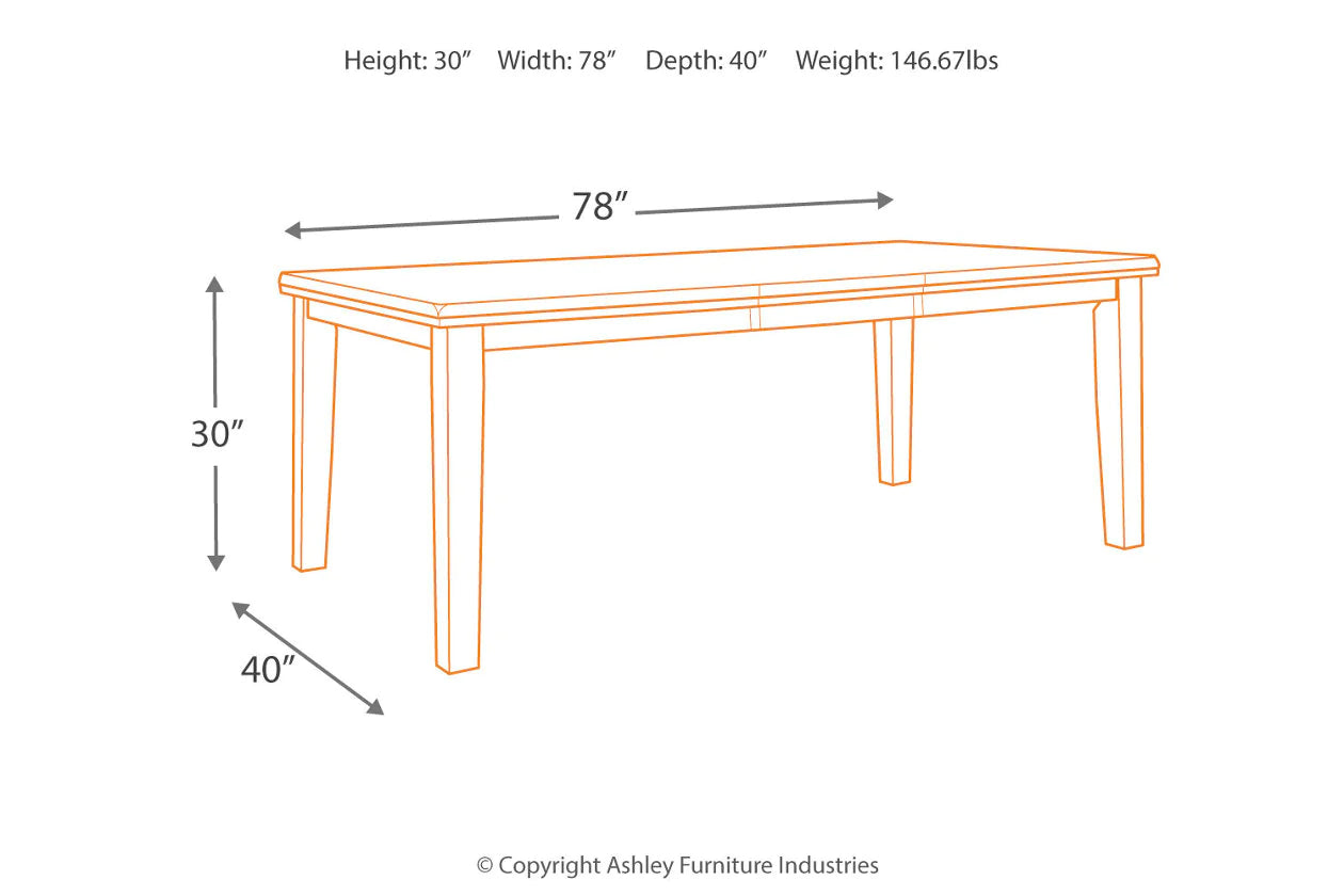 Flaybern Brown Dining Table