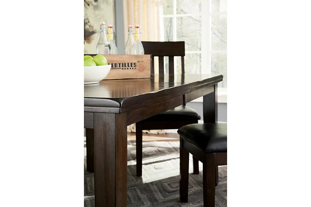 Haddigan Dark Brown Extendable Dining Table