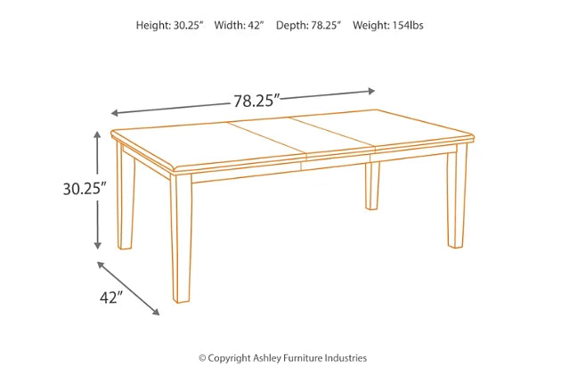 Haddigan Dark Brown Extendable Dining Table