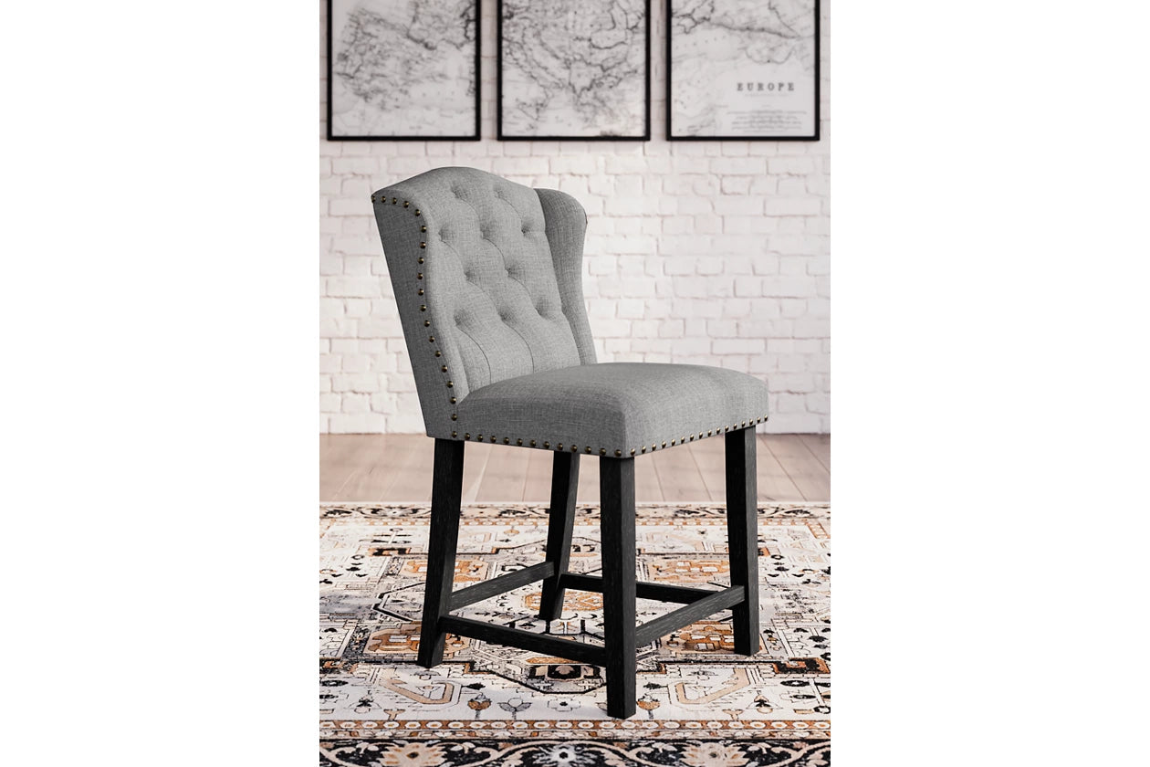 Jeanette Gray Counter Height Barstool, Set of 2
