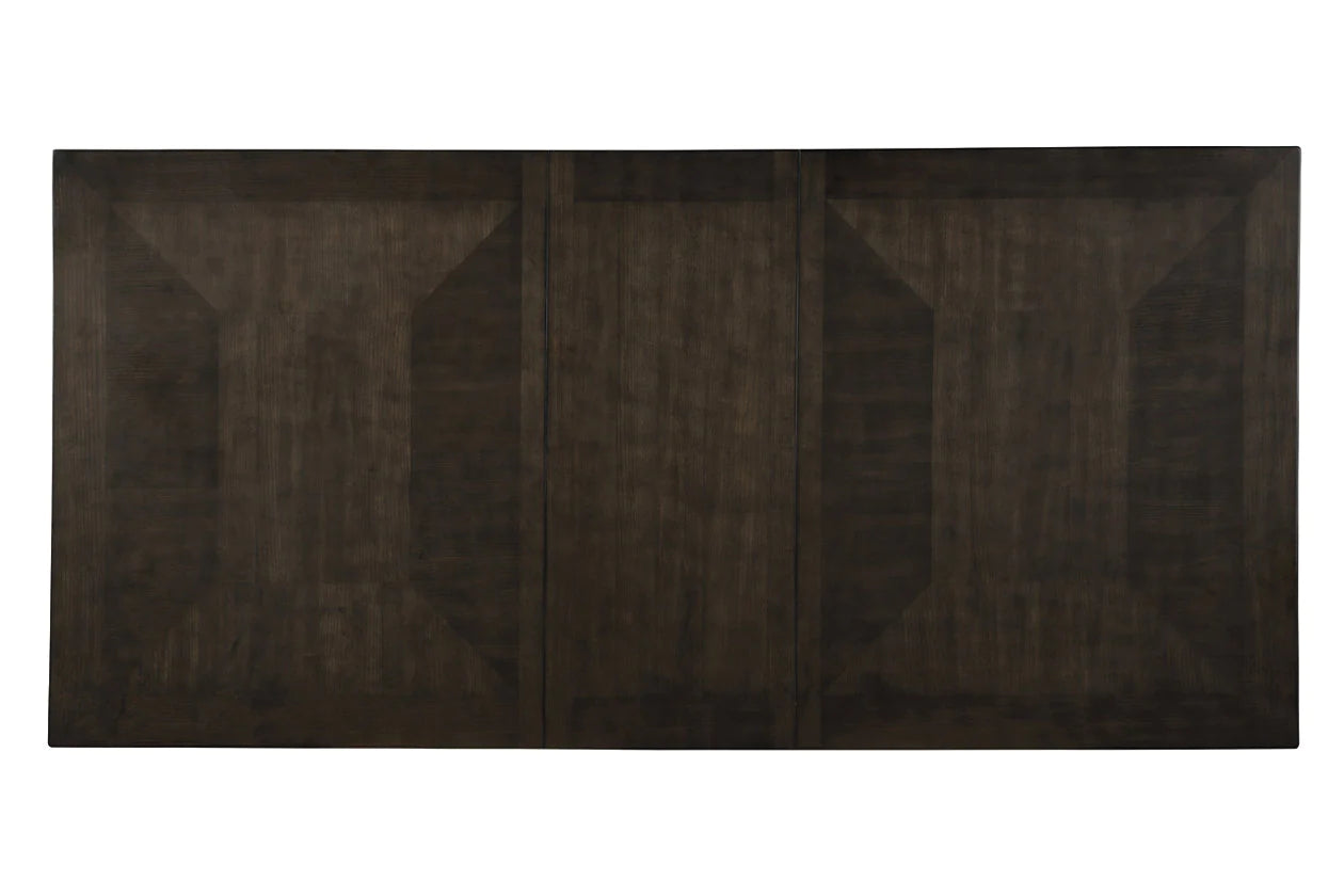 Hyndell Dark Brown Extendable Dining Table