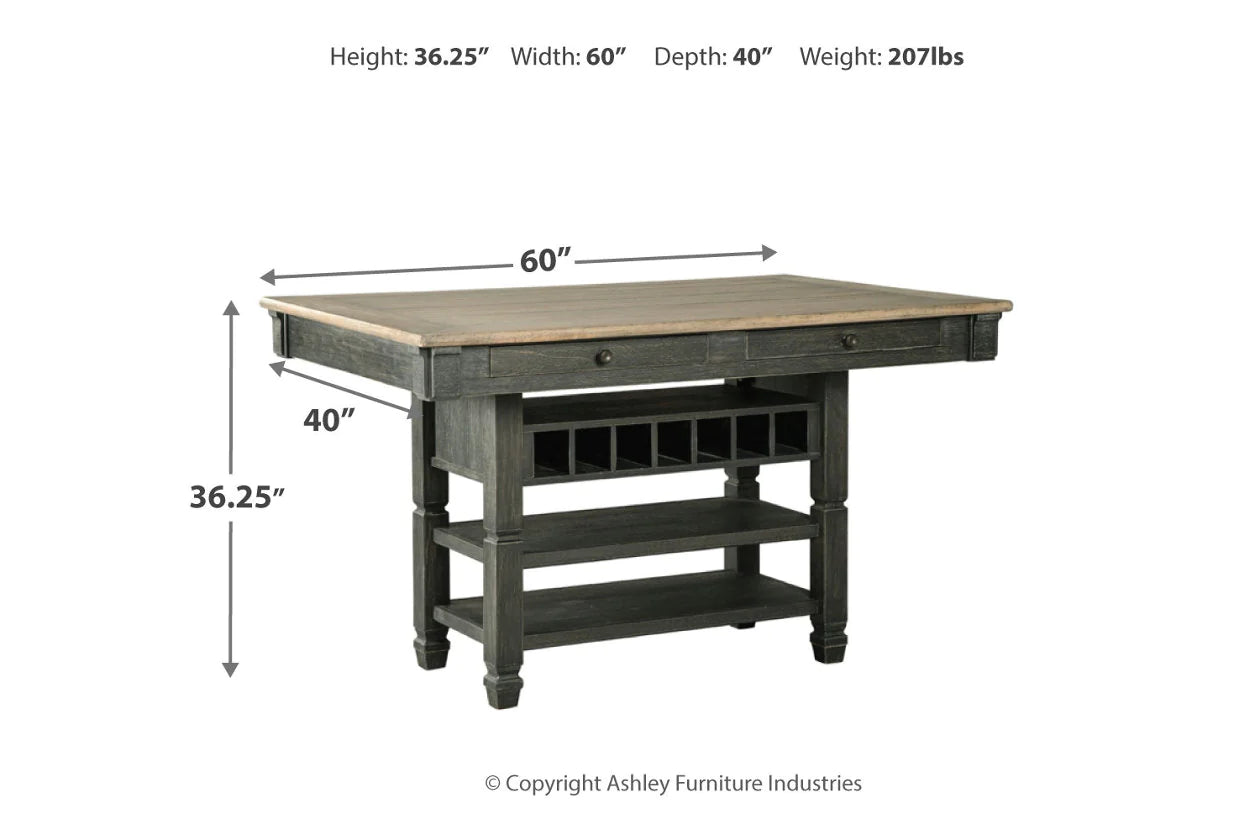 Tyler Creek Black/Gray Counter Height Dining Table