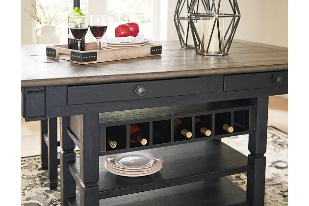 Tyler Creek Black/Gray Counter Height Dining Table