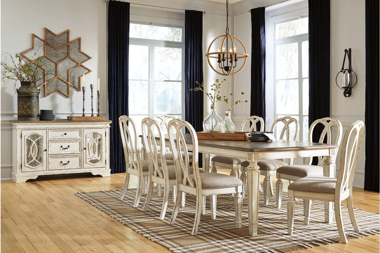 Realyn Chipped White Extendable Dining Table