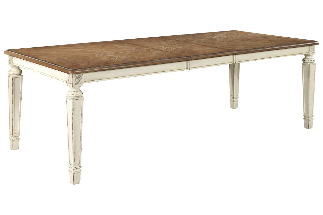 Realyn Chipped White Extendable Dining Table