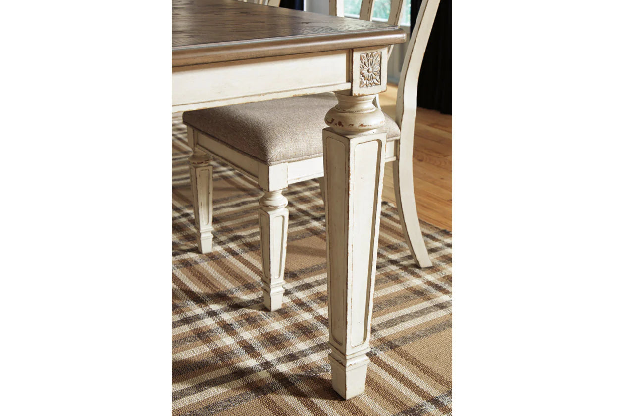 Realyn Chipped White Extendable Dining Table