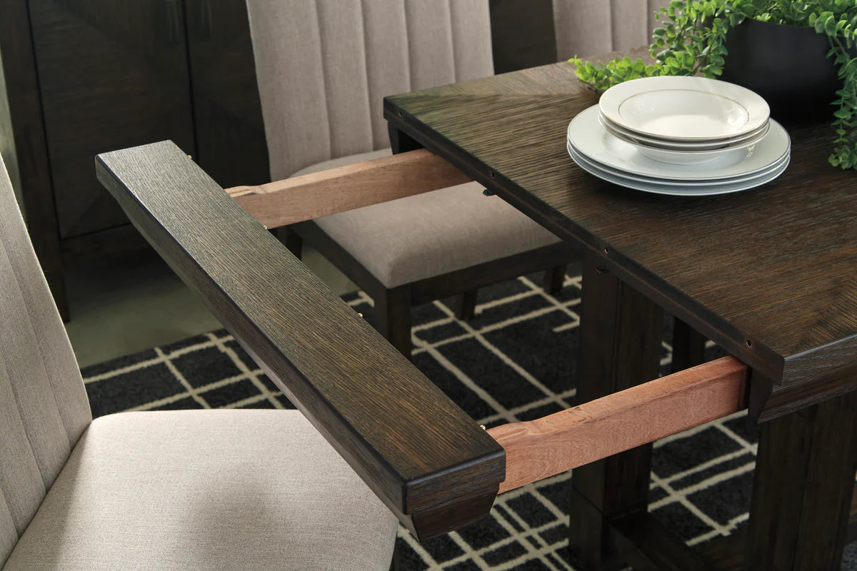 Dellbeck Brown/Beige Extendable Dining Set