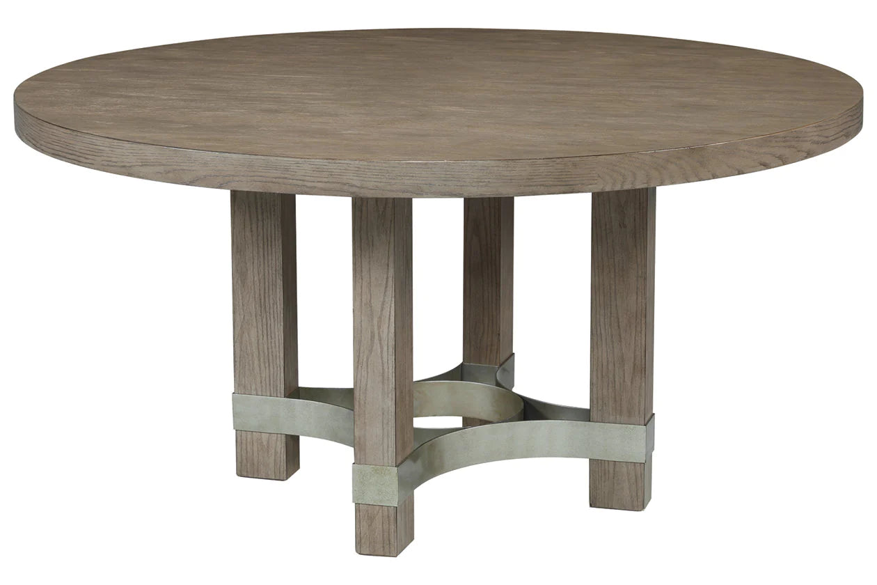 Chrestner Gray Round Dining Table