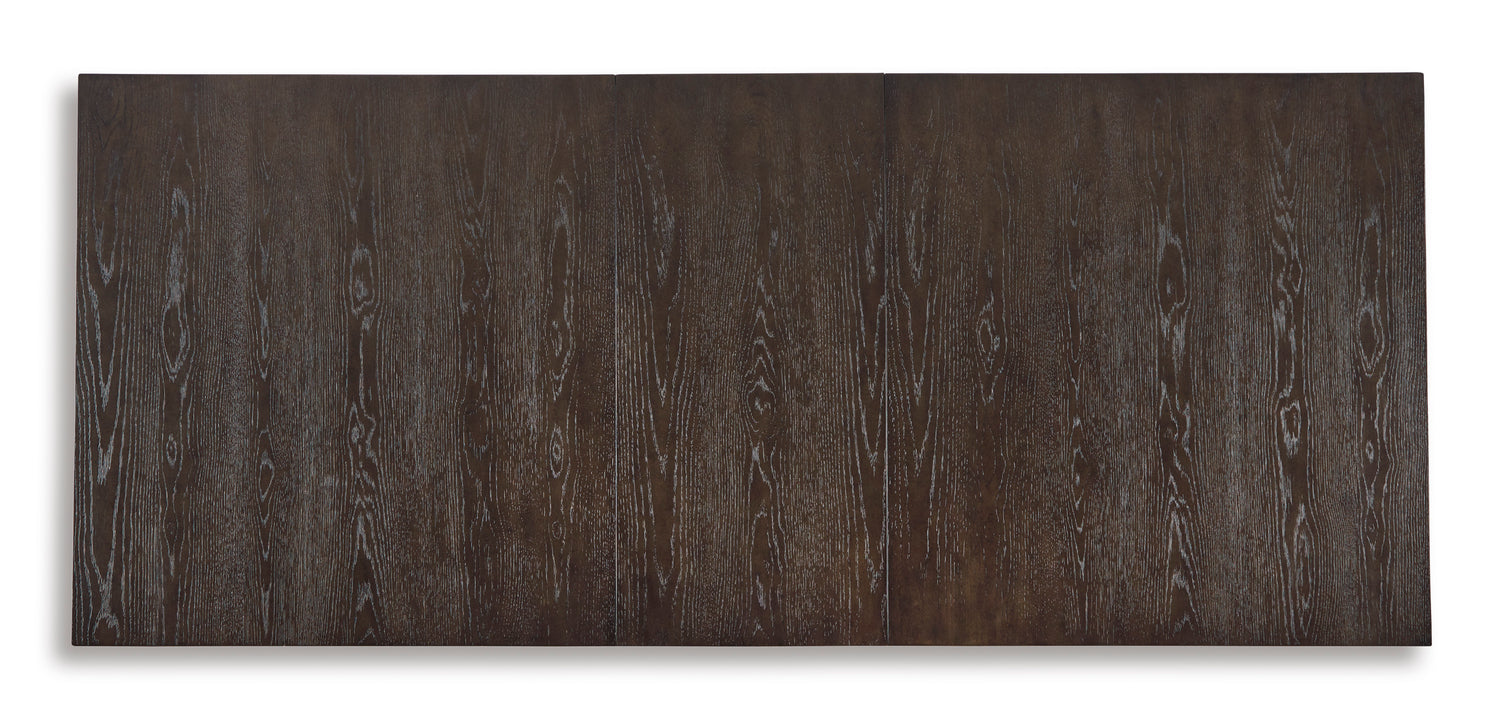 Juego de comedor extensible Burkhaus marrón oscuro
