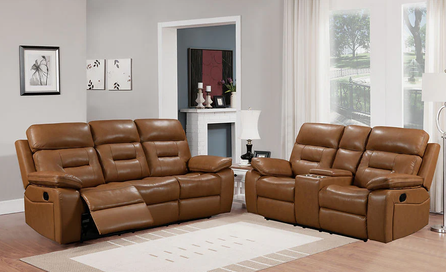 Conjunto de sofá reclinable Dallas Camel