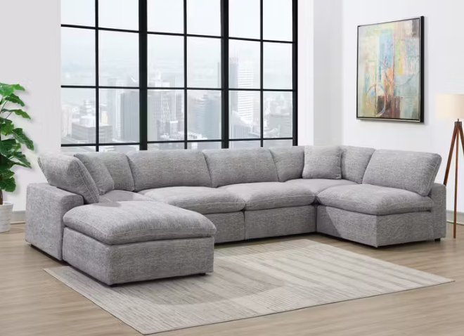 Cloud 9 Zaftag Dove Sectional