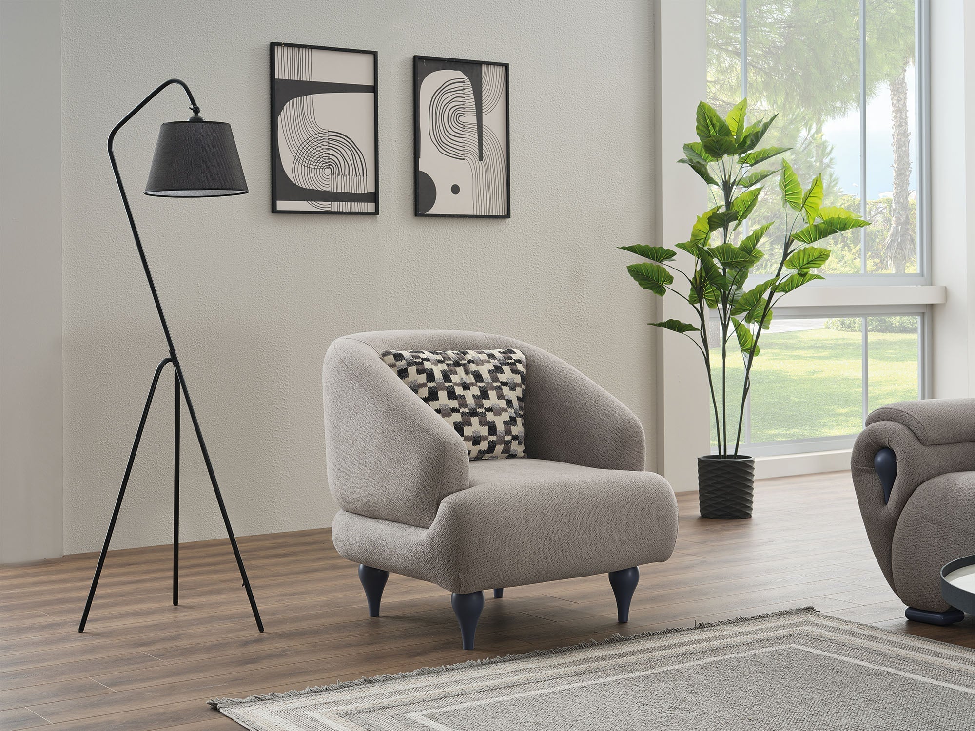 Damla 3-Pieces Modern Living Room Set