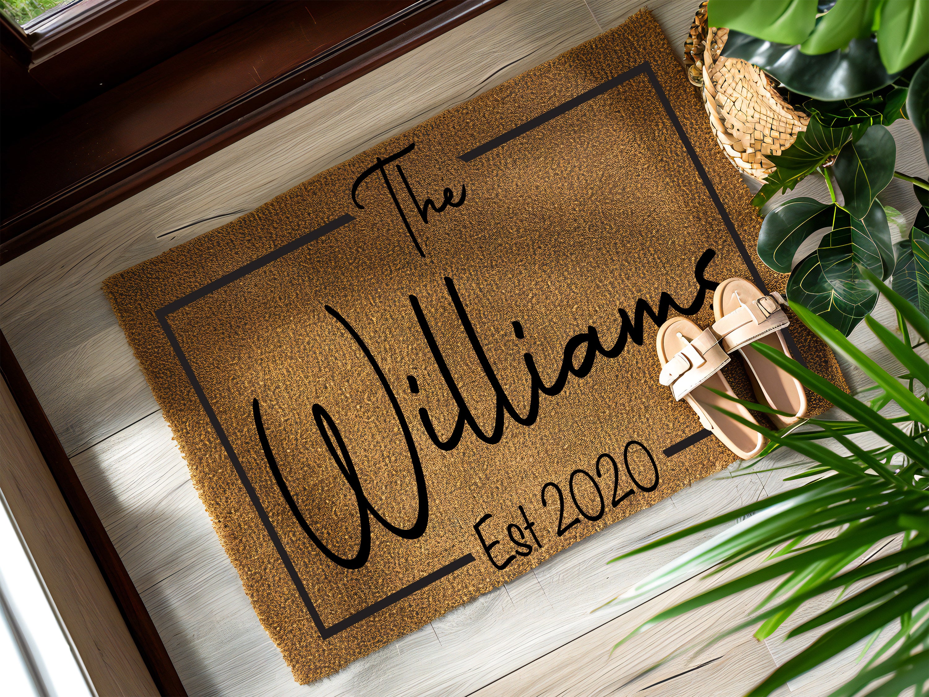 Personalized Family Name Doormat (Make contact for personalization details)