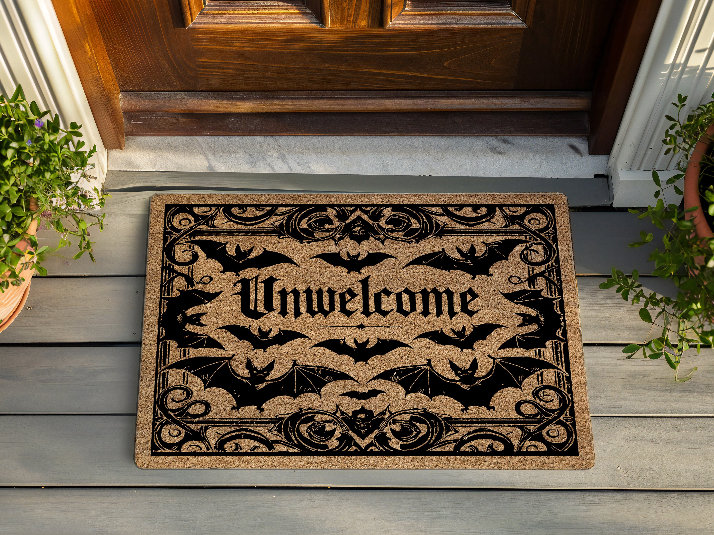 Unwelcome Halloween Doormat