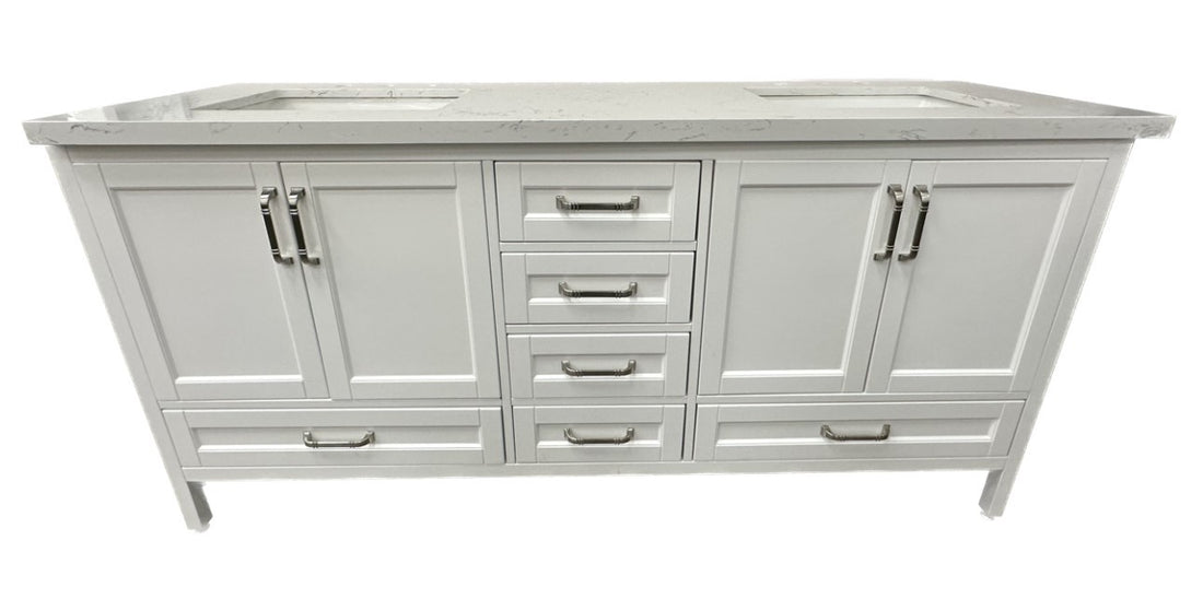 Sandstone 60 in. Vanity Cabinet only in White - Decohub Home