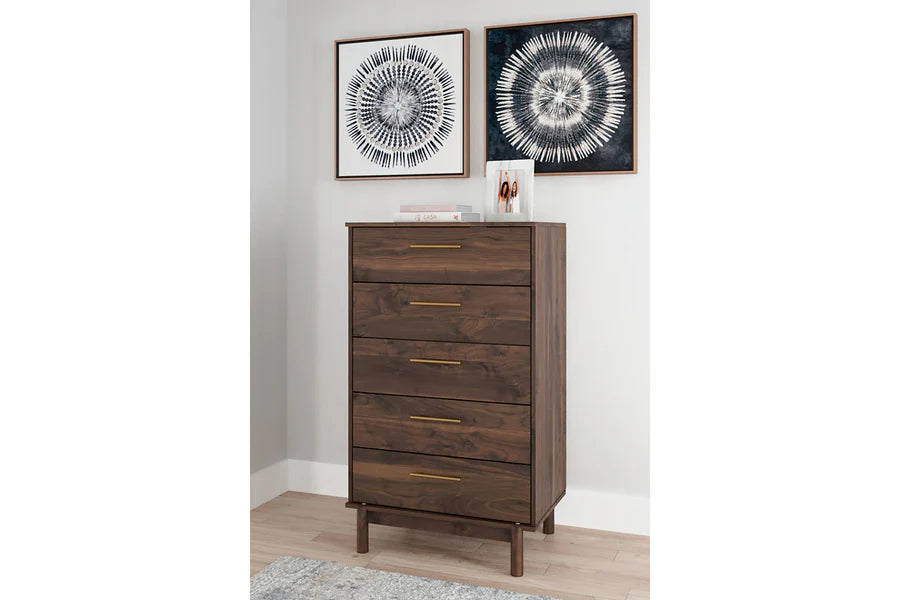 Calverson Mocha Platform Bedroom Set