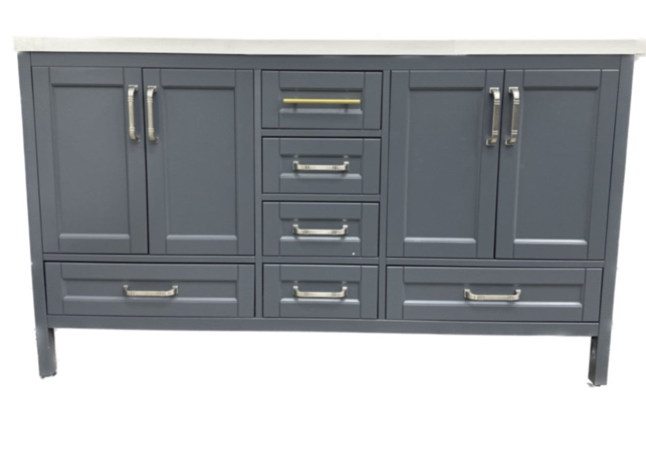 Sandstone 60 in. Vanity Cabinet only in Gray
