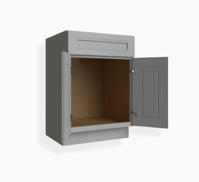 Gray Shaker Single Vanity Sink Base Cabinet