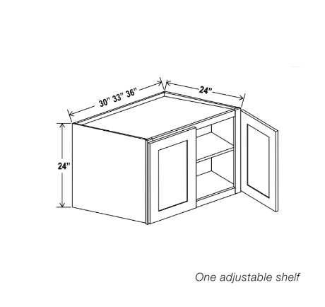 White Shaker 24″ H Refrigerator Wall Cabinet