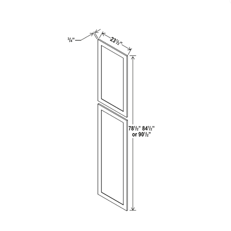 White Shaker Tall Decorative Door Panel
