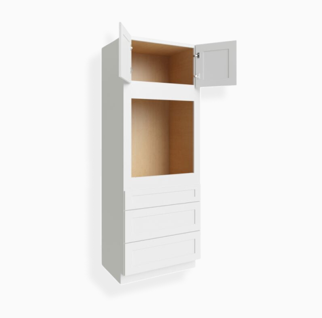 White Shaker 33″ W Oven Pantry Cabinet