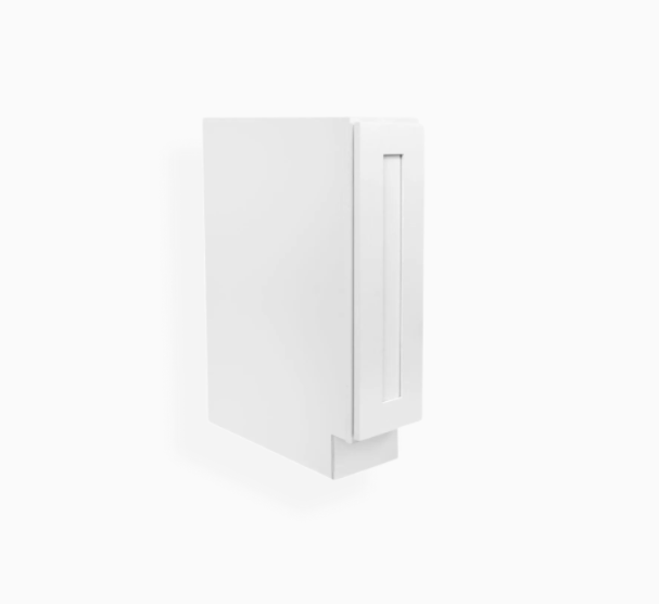 White Shaker Spice Pull Base Cabinet