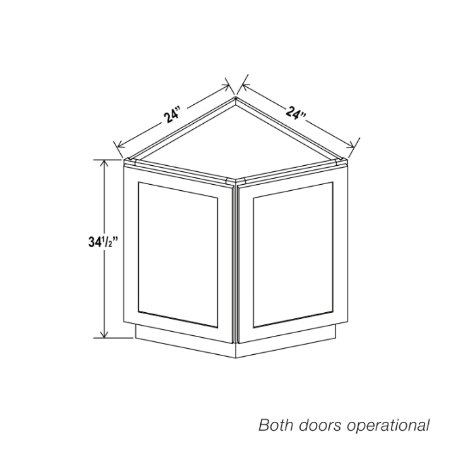 White Shaker Base End Cabinet