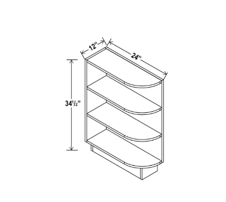 White Shaker Base End Shelf