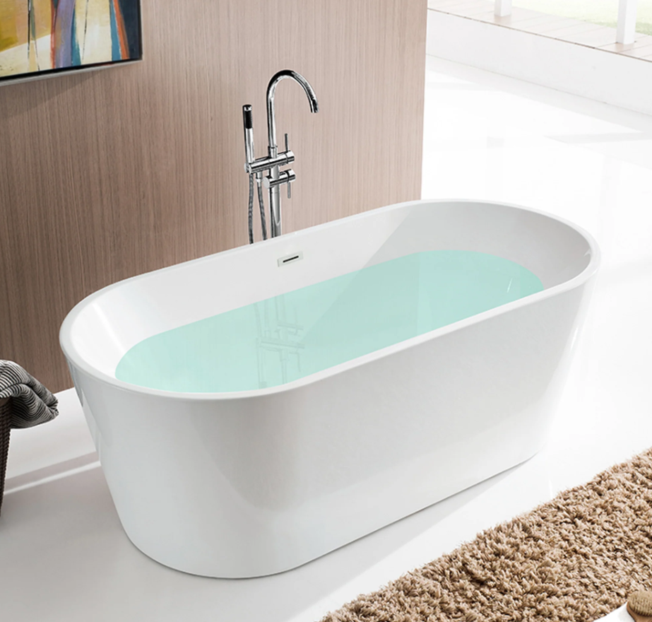 59" Freestanding Acrylic Bathtub