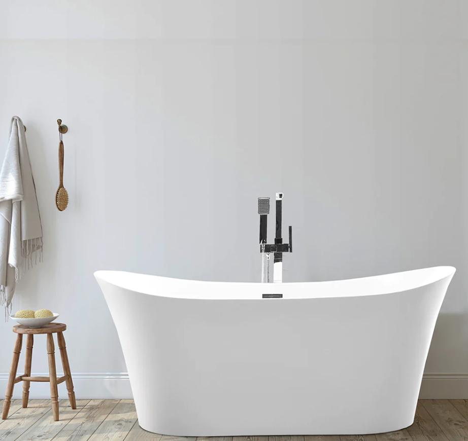 67" x 29" Freestanding Acrylic Bathtub