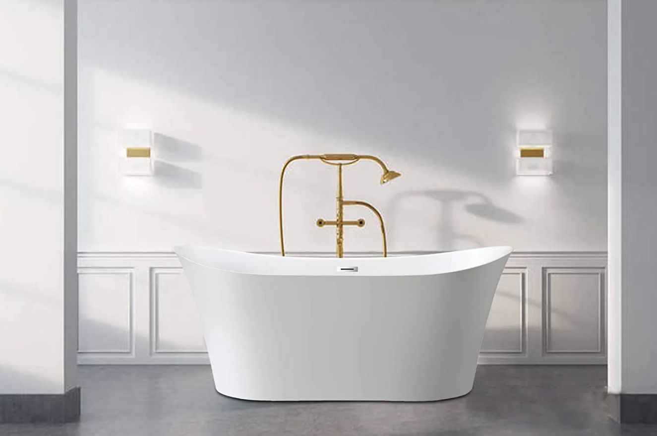 67" x 29" Freestanding Acrylic Bathtub
