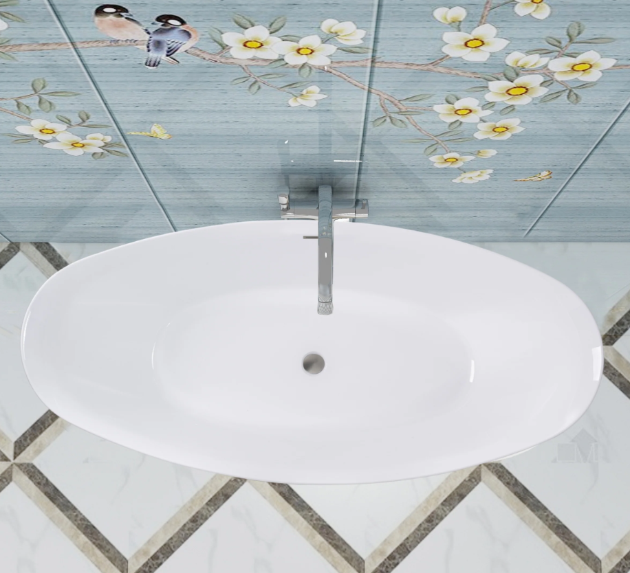 71" X 33" Non-Slip White Acrylic Freestanding Bathtub