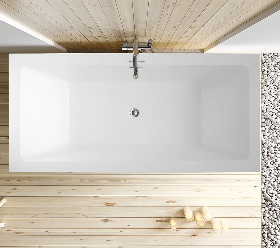 59" or 66.5" Acrylic Modern Stand Alone Soaking Tub