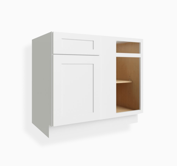 White Shaker Blind Corner Base Cabinet