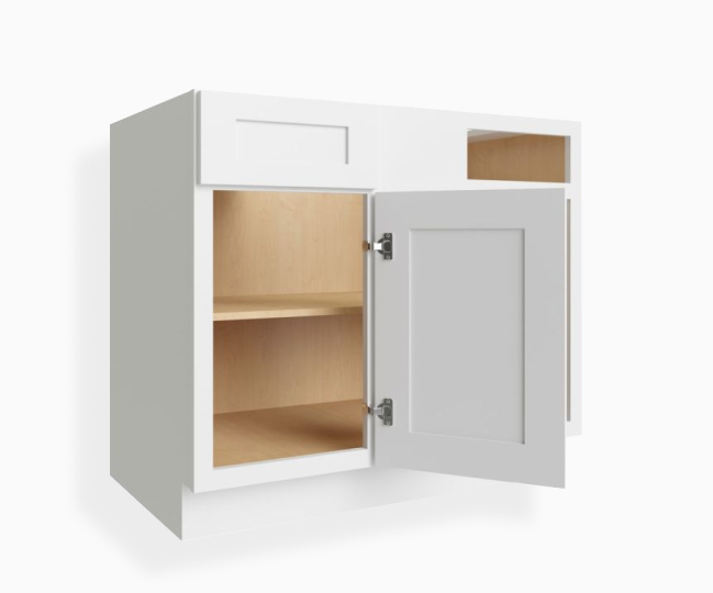 White Shaker Blind Corner Base Cabinet