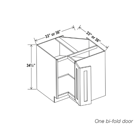White Shaker Easy Reach Base Cabinet