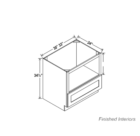 White Shaker Microwave Base Cabinet