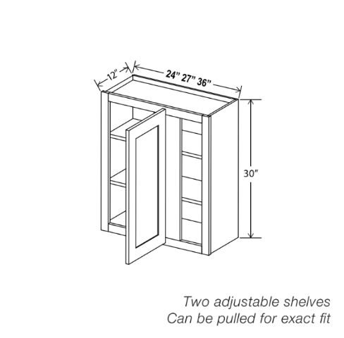 White Shaker 30″ H Wall Blind Cabinet