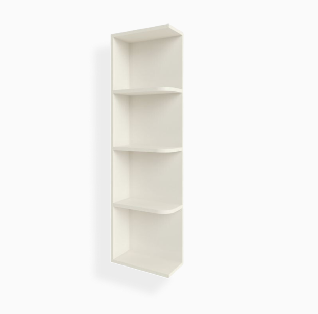 White Shaker Open End Shelf