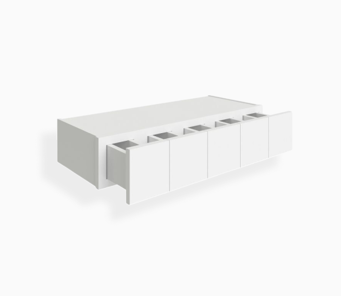 White Shaker Wall Spice Drawer