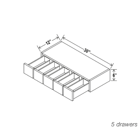 White Shaker Wall Spice Drawer