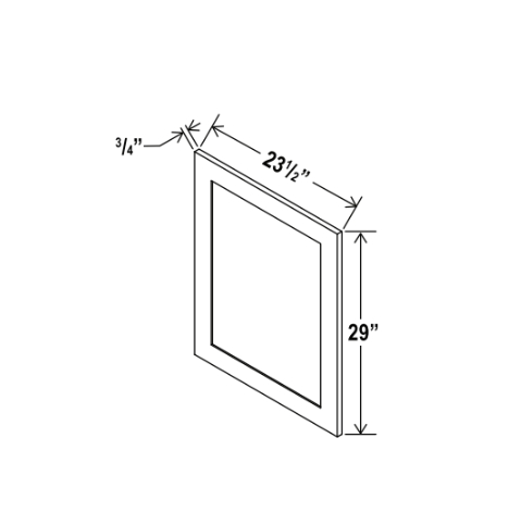 Panel decorativo para puerta gris Shaker