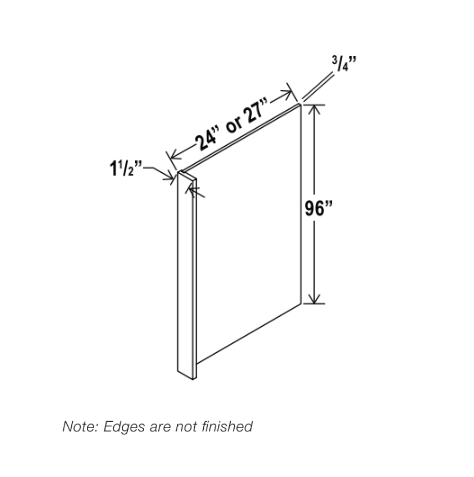 White Shaker Refrigerator End Panel