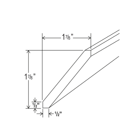 White Shaker Angle Crown Moulding