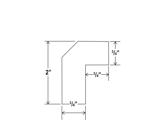 White Shaker Angle Light Rail Moulding
