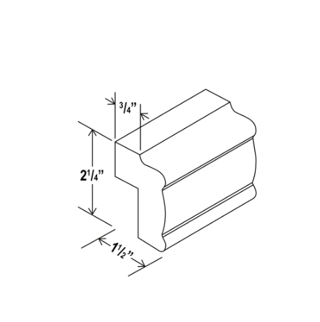 White Shaker Light Rail Moulding